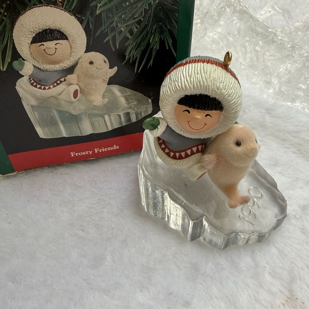 Hallmark Keepsake Ornament Frosty Friends 1990 11th in Series Seal Ice Sliding